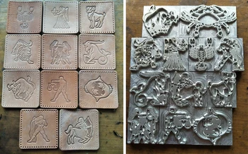 

Twelve constellations pattern Hand-work unique design leather working tools carving punches stamp craft leather