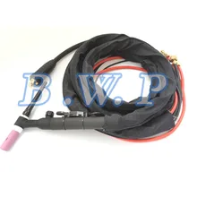WP-18FV TIG сварочный фонарь 4 м тканевая крышка пистолет Электрический газовый шланг раздельный Тип 35-50 разъем M16* 1,5 гайка