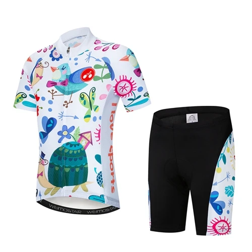 Weimostar Детский комплект из Джерси для велоспорта, детские дышащие рубашки для велоспорта с коротким рукавом и 3d-гелевыми шортами, одежда для велоспорта - Цвет: CD2027