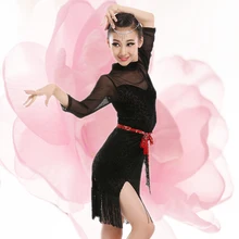 Children Latin Dance Dresses Ballroom Dance Competition Dresses Latin Dance Dress Salsa Dancewear Tango Clothes for Girls