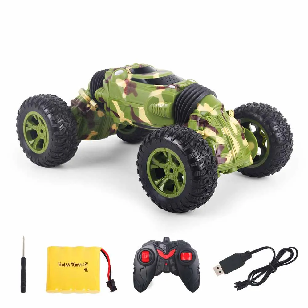 RC Car 4WD Truck Scale Double-sided 2.4GHz One Key Transformation All-terrain Vehicle Varanid Climbing Car Remote Control Toys