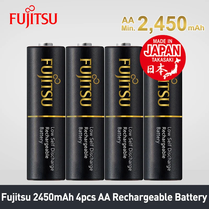 Аккумуляторные батареи Fujitsu 4 шт./компл. AA высокой емкости 2450 мАч низкий
