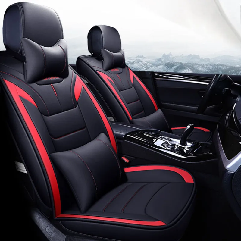 Automobile Car seat cover full set leather for lada granta renault logan kia camry Toyota ssangyong