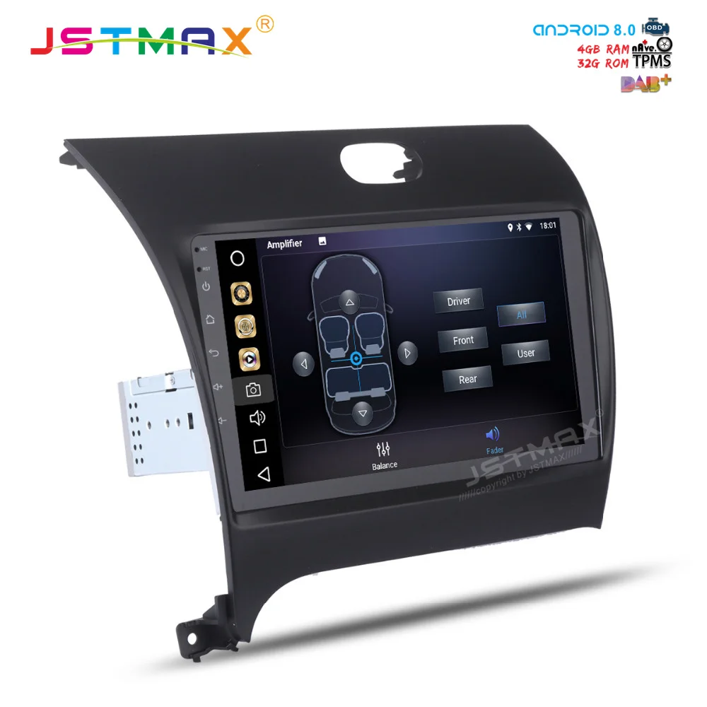 Flash Deal JSTMAX 9" Android 8.0 Car GPS Radio Player for Kia Cerato K3 Forte 2012-2016 with Octa Core 4GB+32GB Auto Stereo Multimedia 1