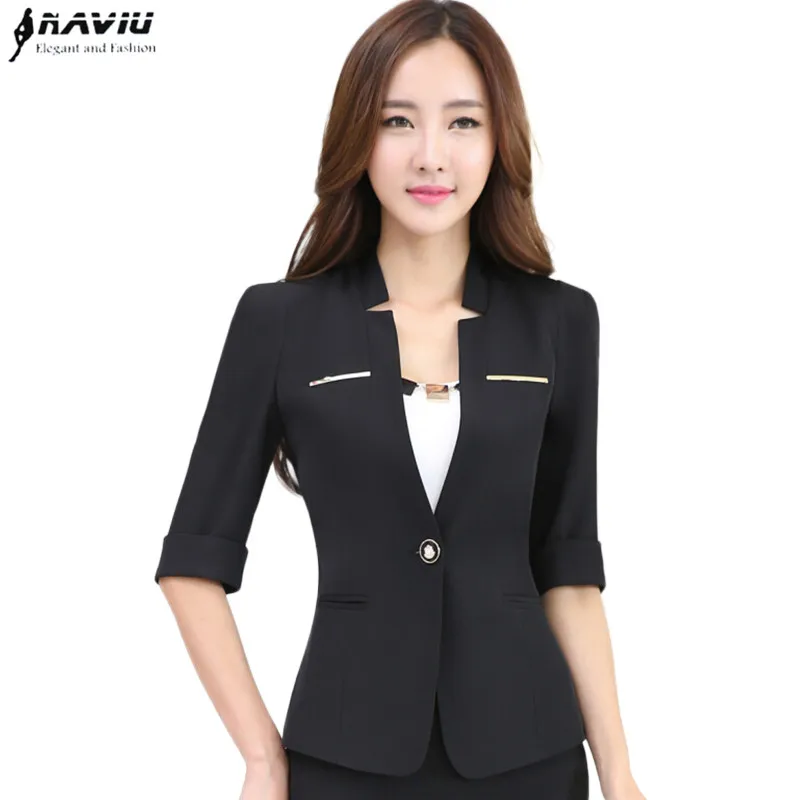 Aliexpress.com : Buy Professional women half sleeve blazer fashion OL ...