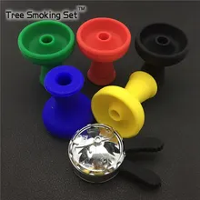 Пепельница и черный уголь стойки с двумя ручками+ силиконовая чаша для сигарет набор в кальян наргиле аксессуары из черного дерева