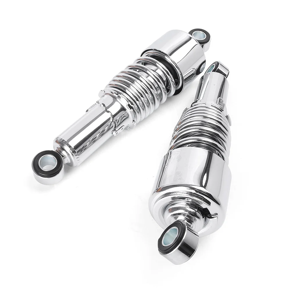 Universal 267mm Motorcycle Rear SHOCK ABSORBERS Suspension Cushion Damper For HARLEY DAVIDSON Chrome Eye Center to Eye Center 10.5" INCH