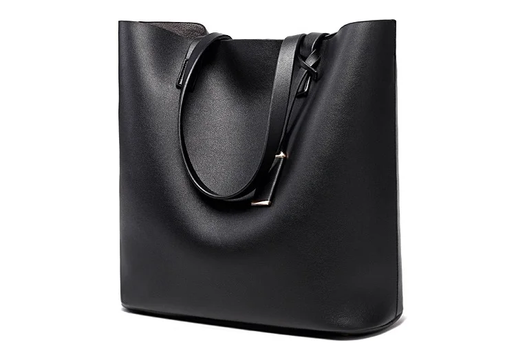 MJ Women Tote Bag Leather Big Bag Female Simple Handbag Large Capacity Shoulder Bags Bucket Women Composite Bags Shopping Tote (7)