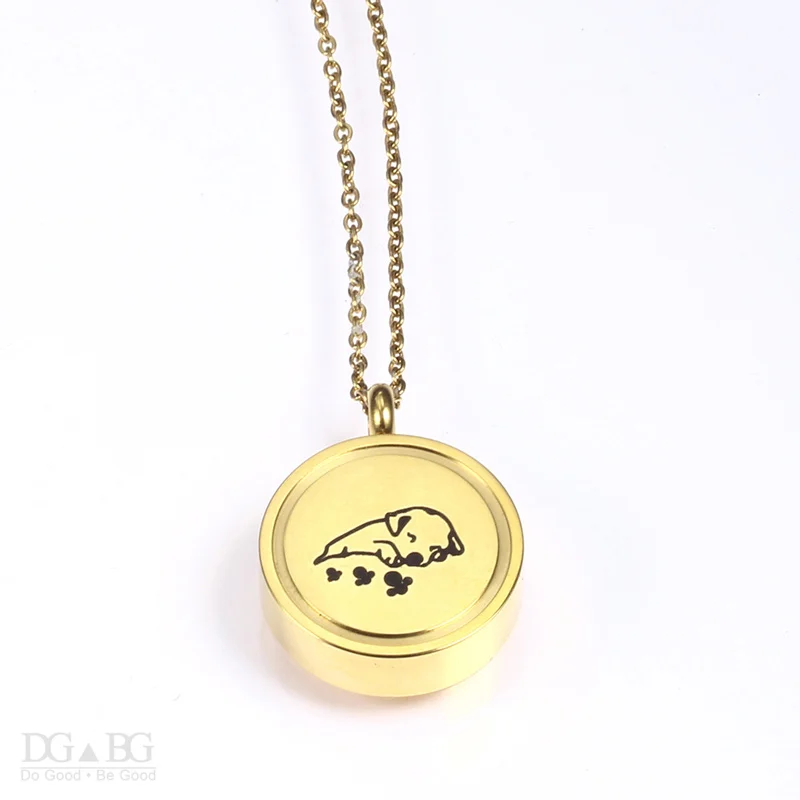 

Medallion For Dogs Urn Cremation Pet Memorial Jewelry Urn Pendant Keepsake Paw Series Animal Openable Locket Jewelry for Ashes