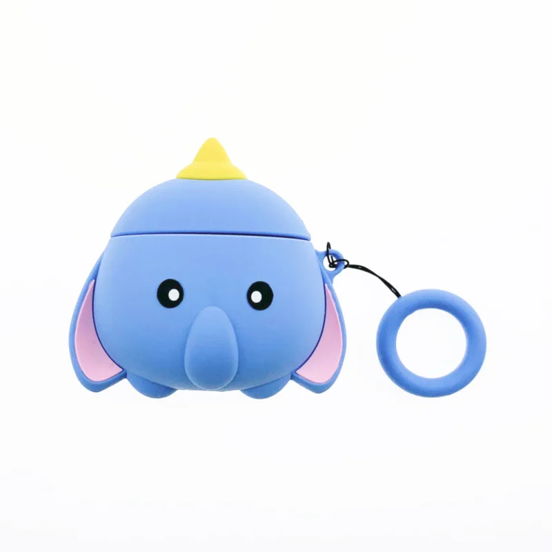 Для airpods 1/2, мультяшный милый слон, защитный чехол, Bluetooth, беспроводная гарнитура, набор для air pods, чехол с ремешком против потери
