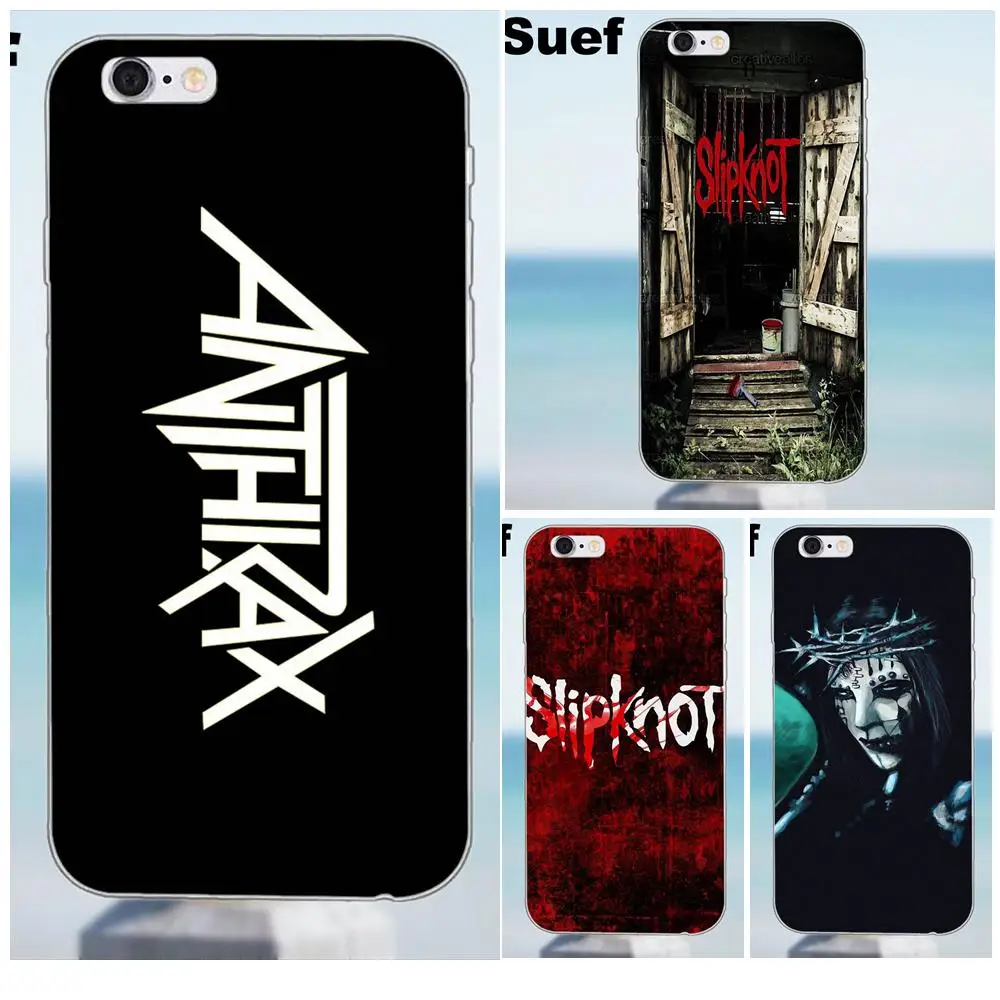 Suef ТПУ чехол для iPhone X 4 4S 5 5S 5C SE 6 6S 7 8 Plus Samsung Galaxy J1 J3 J5 J7 A3 A5 2016 2017 рок группа Slipknot