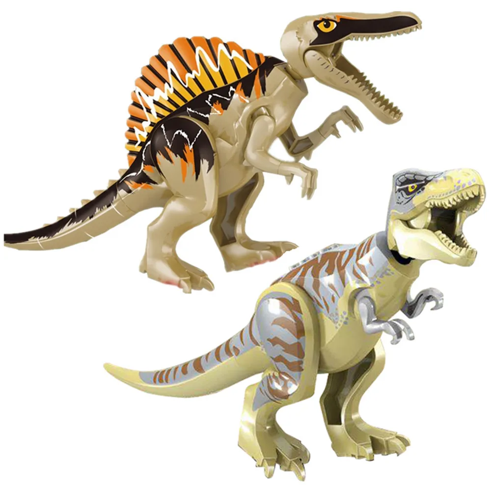 

2019 Jurassic World Park Raptor Dinosaurs Spinosaurus Indoraptor Figures Building Blocks Bricks Education Toys For Children Gift