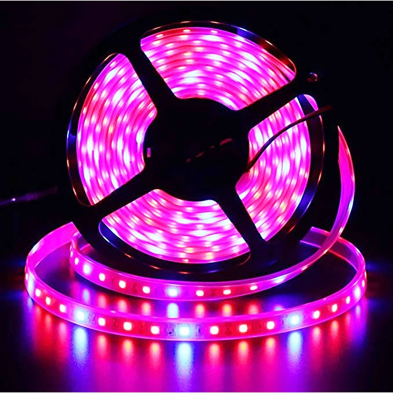 LED grow Strip 5M/roll Waterproof red blue Phyto Lamp 300LEDs 12V 5050 Chip Growth Lights Fitolamp For indoor flower plant lamp