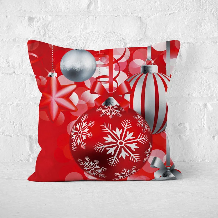 45*45 см рождественские декоративные подушки для дома, Короткие Плюшевые наволочки с Санта Клаусом, рождественские вечерние украшения на год - Цвет: 14