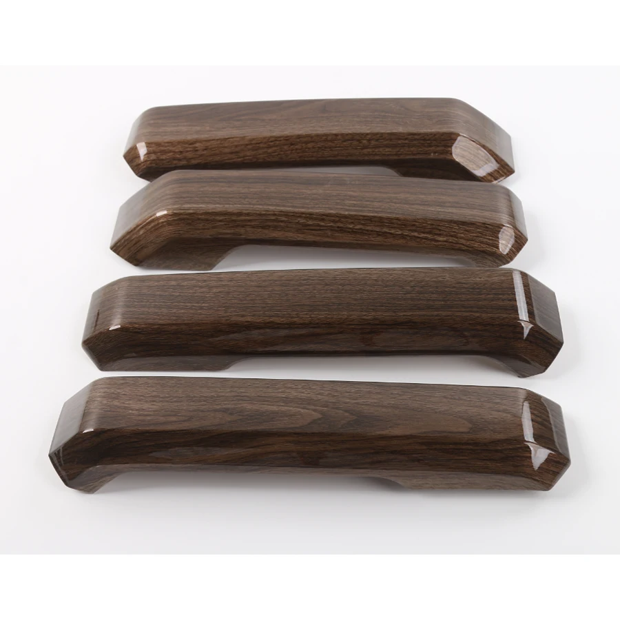 

YAQUICKA 4Pcs/set Wood Grain Car Interior Door Handle Grab Cover Trim Styling Sticker For Ford F150 2015+ Car-covers Accessory