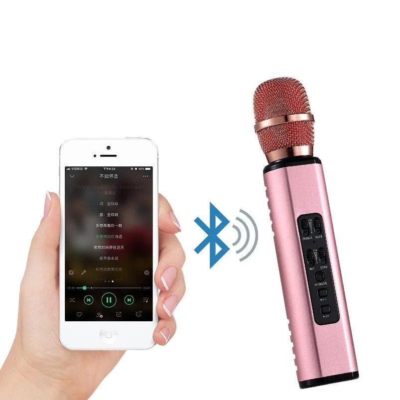 Deekite Bluetooth караоке микрофон портативный беспроводной ручной KTV плеер голосовой