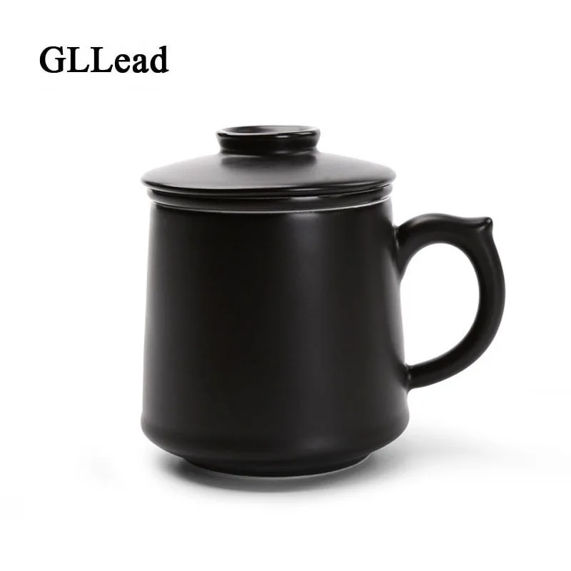

GLLead Japanese Ceramic Coffee Mug Creative Teacup Porcelain With Filtered Simple Fashion Individual Tea Cup