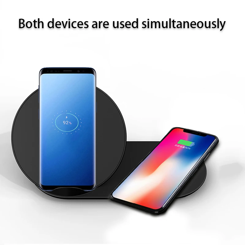 Быстрое беспроводное зарядное устройство Qi для iPhone Samsung телефона iWatch 1 2 3 4 Gear S2 S3