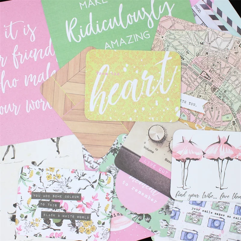 

YPP CRAFT 40pcs Lovely Day Double-side Printed Cardstock Die Cuts for Scrapbooking Happy Planner/Card Making/Journaling Project