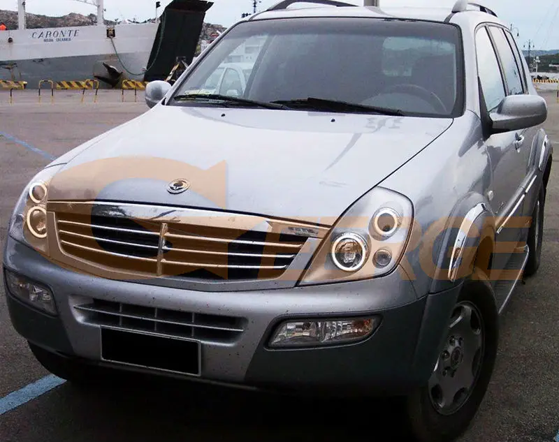 Для Ssangyong Rexton 2003 2004 2005 отличный RF Bluetooth контроллер многоцветный ультра яркий RGB светодиодный ангельские глазки Halo Ring kit