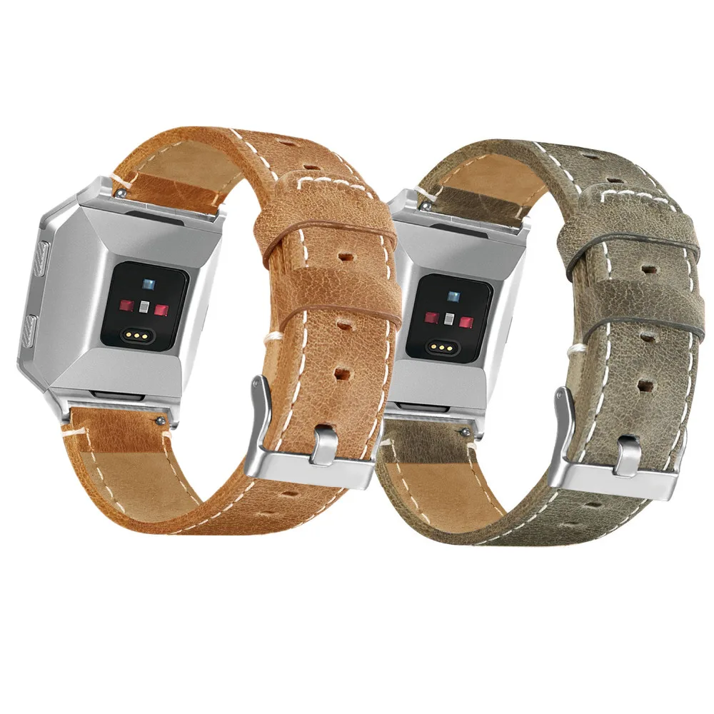 

Genuine Leather Watchband strap for fitbit ionic band watch wrist Bracelet Replacement wristband for fitbit ionic smartwatch