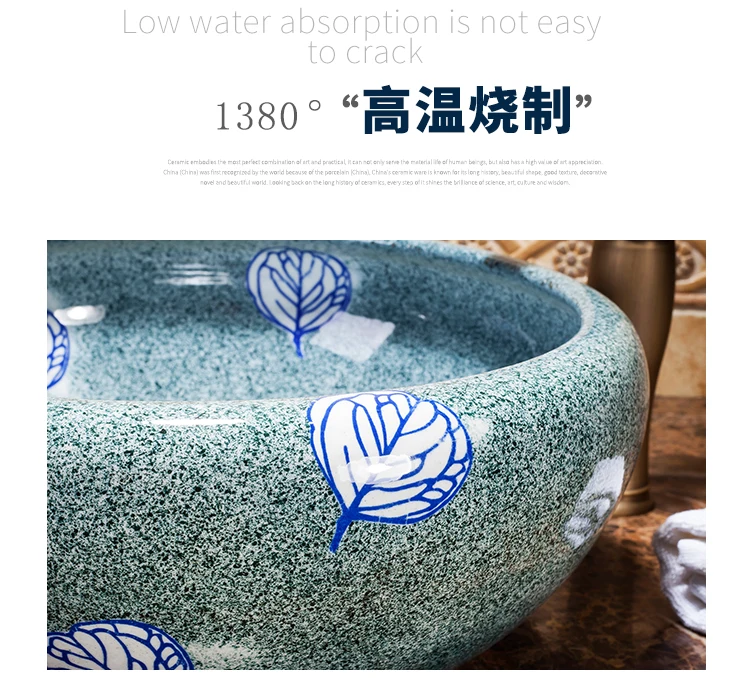 Handmade China Lavabo Washbasin bathroom sink bowl countertop Flower Shape Ceramic wash basin bathroom sink (8)