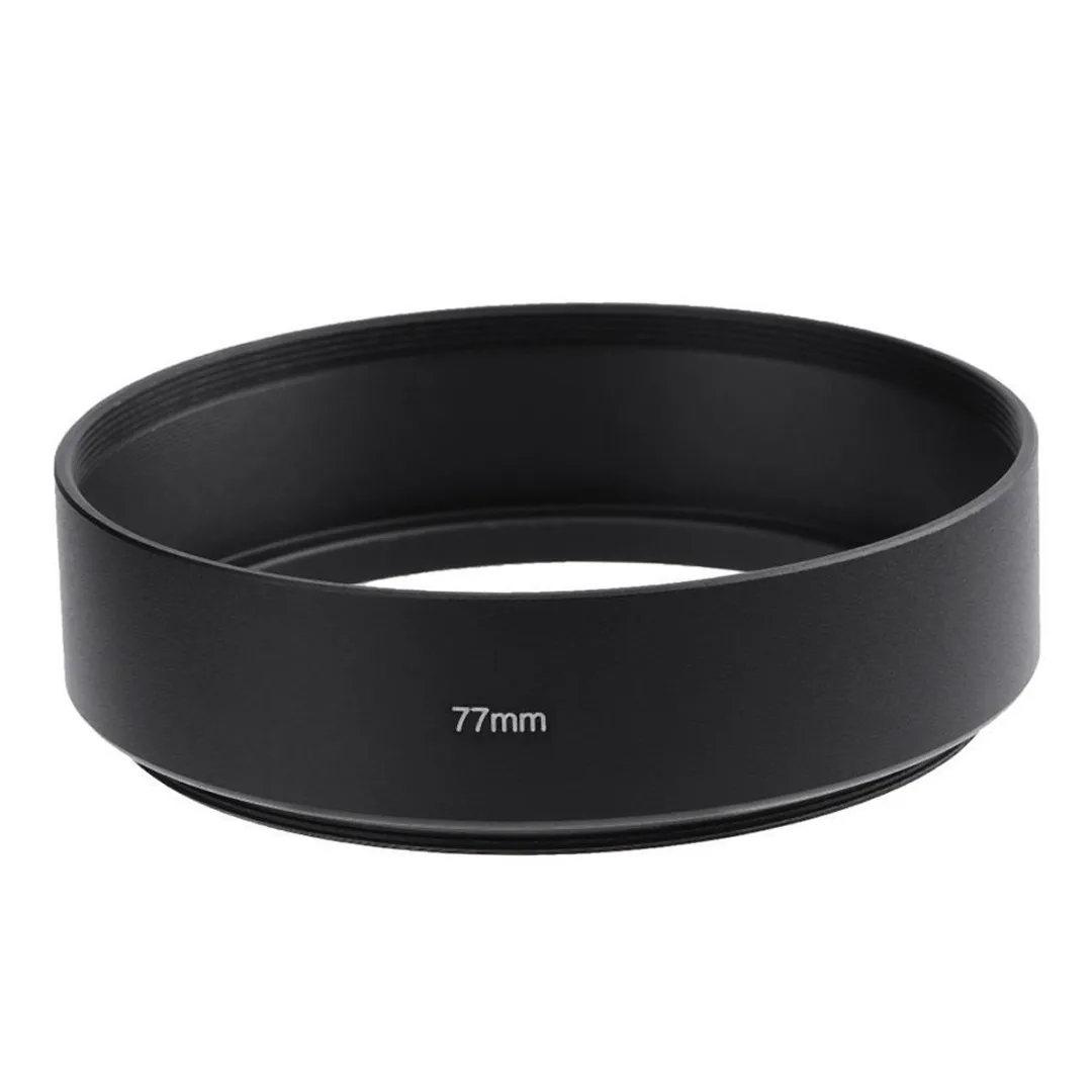 49/55/58/62/67/72/77mm Standard Metal Lens Hood Black Screw Mount For Canon Nikon Pentax Sony DSLR Camera Mayitr