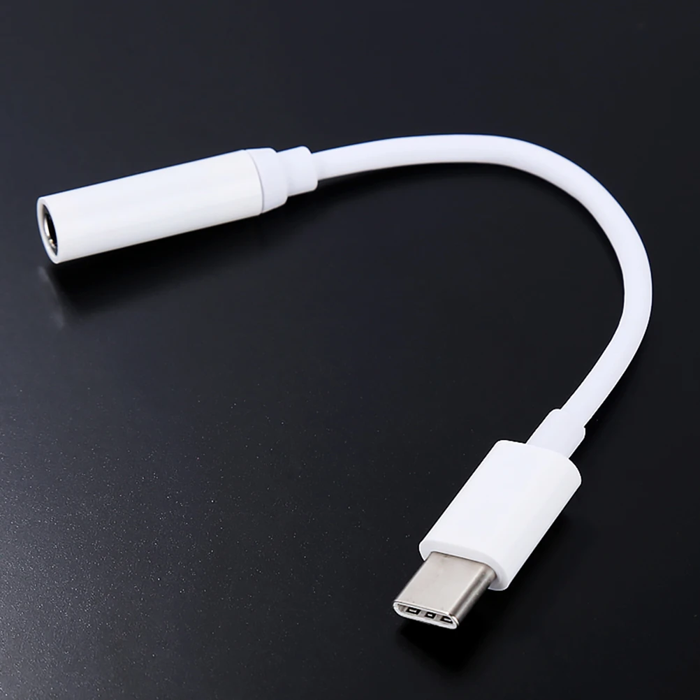 

White USB 3.1 Type C Adapter to 3.5mm Earphone Headset Speaker Cable Audio Adapter Converter Cable For Letv LeEco Le2 Le 2 Max2