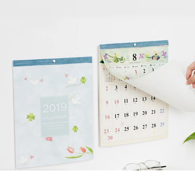 

JIANWU 1pc Creative Can tear hang desk calendar 2018-2019 schedule desk calendar weekly planner memo school office stationery