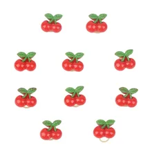 

10pcs Dogs Hair Accessories Cute Resin Fruit Cherry Pitaya Grapefruit Kiwi fruit Shapes Dog Bows Topknots for Long Hair Dogs