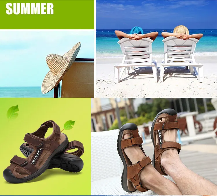 Новые модные летние мужские сандалии удобные, повседневные дышащая обувь для мужчин сандалии, с противоскользящим эффектом; уличная прогулочная мужские сандалии