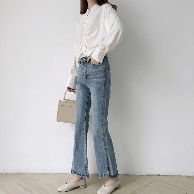2019 spring autumn denim pants women micro-ra jeans female nine points slim wide leg pants streetwear new fashion 2019 spring autumn denim pants women micro-ra jeans female nine points slim wide leg pants streetwear new fashion