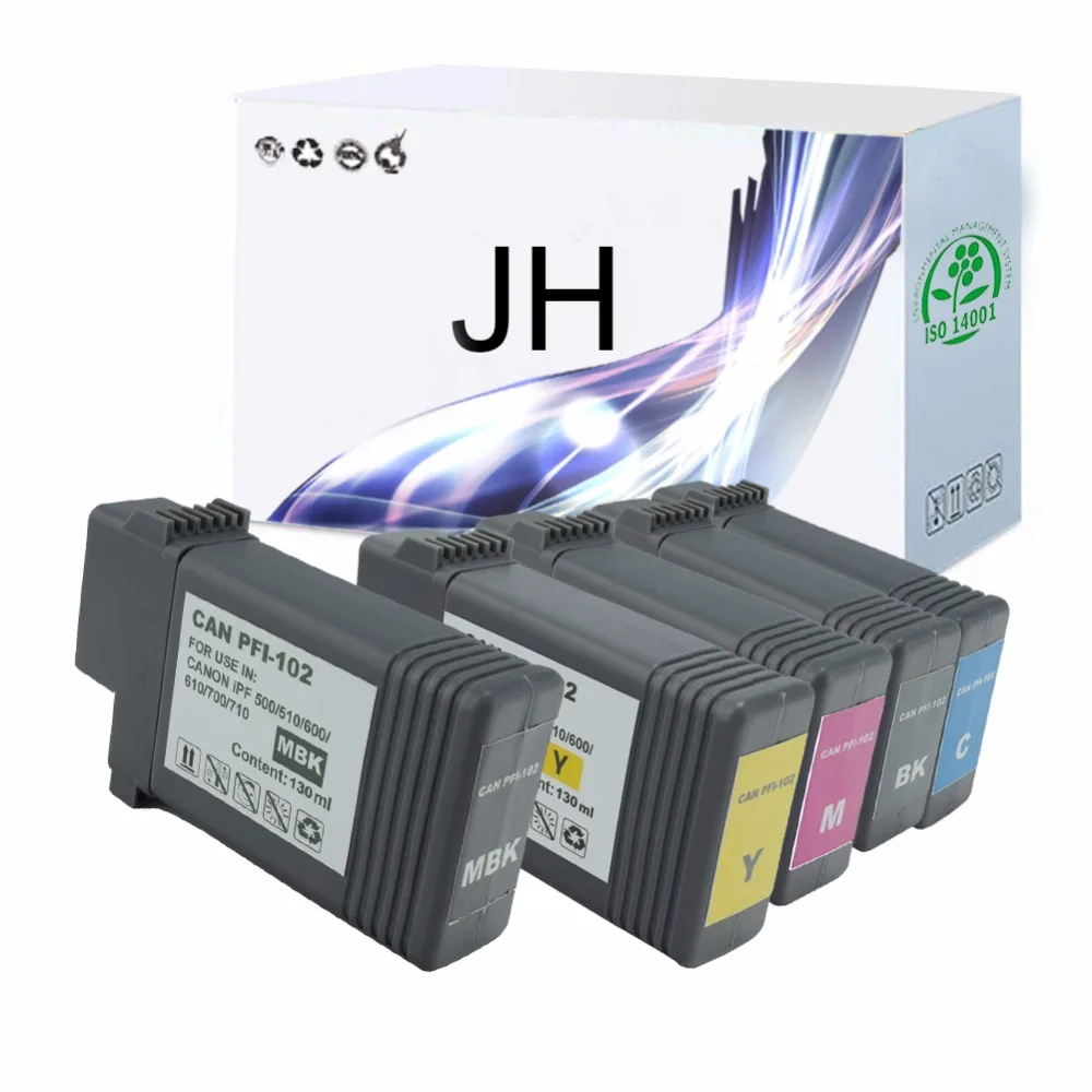 JH PFI-102 многоразовые чернильные картриджи для Canon IPF605/650/655/750/755 чернильный картридж
