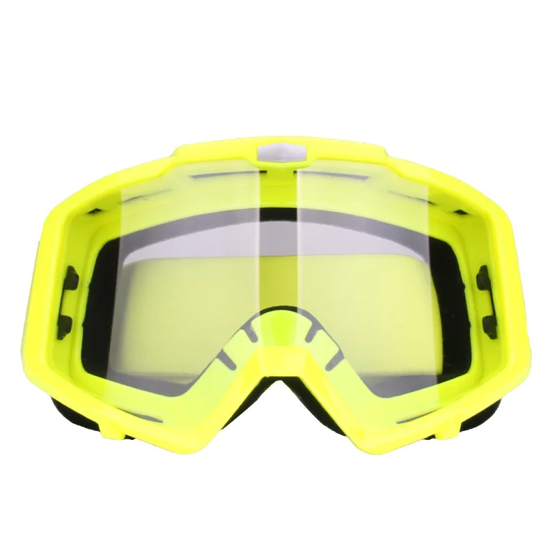 Мотоцикл очки байкер Gozluk лыж двойные слои Анти-туман UV400 зимние мотоциклетные очки бриль Байк Gafas - Цвет: Transparent green