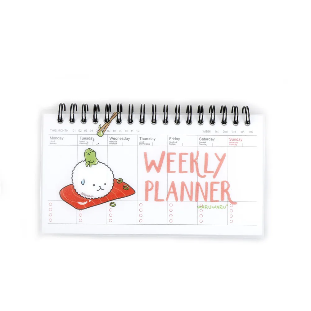 Миниатюрный органайзер для детей 50 листов 100 страниц 16 Х9 см|agenda filofax|weekly plannercoil