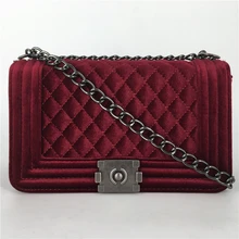 Mujeres Messenger Bags Marca Invierno Lujo Mujeres de Los Bolsos Diseñador Velvet Pequeña Cadena Del Hombro Crossbody Bolsas Para Mujeres 8859