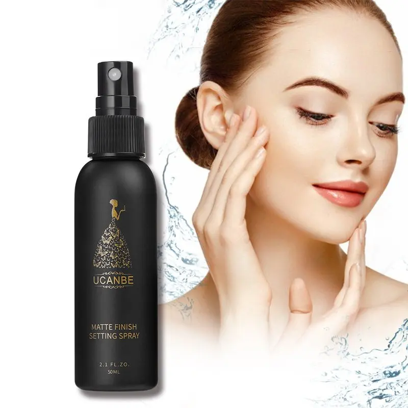 New 50ml Cosmetic Natural Setting Spray Makeup Moisturizing Long Lasting Foundation Fix Matte Finishing Setting Spray Cosmetics