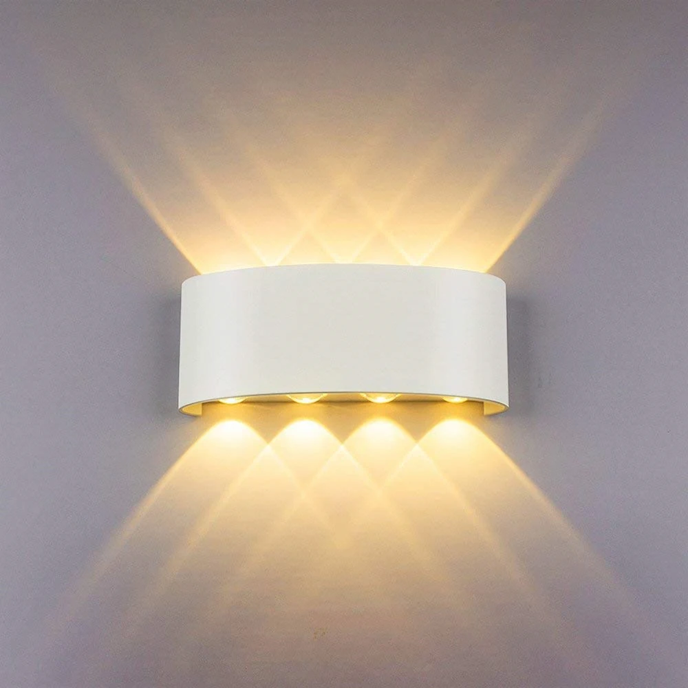 

Wall Lamp Led Aluminum Outdoor Indoor 6W 8W Up Down White Black Modern For Home Stairs Bedroom Bedside Bathroom Light fixtures