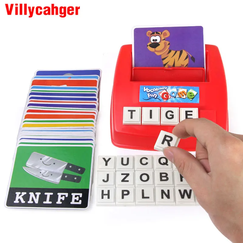 Alphabet Letters Figure Spelling Games Cards English Word Puzzle Children's Educational Literacy Fun Early Learning Toys|early learning