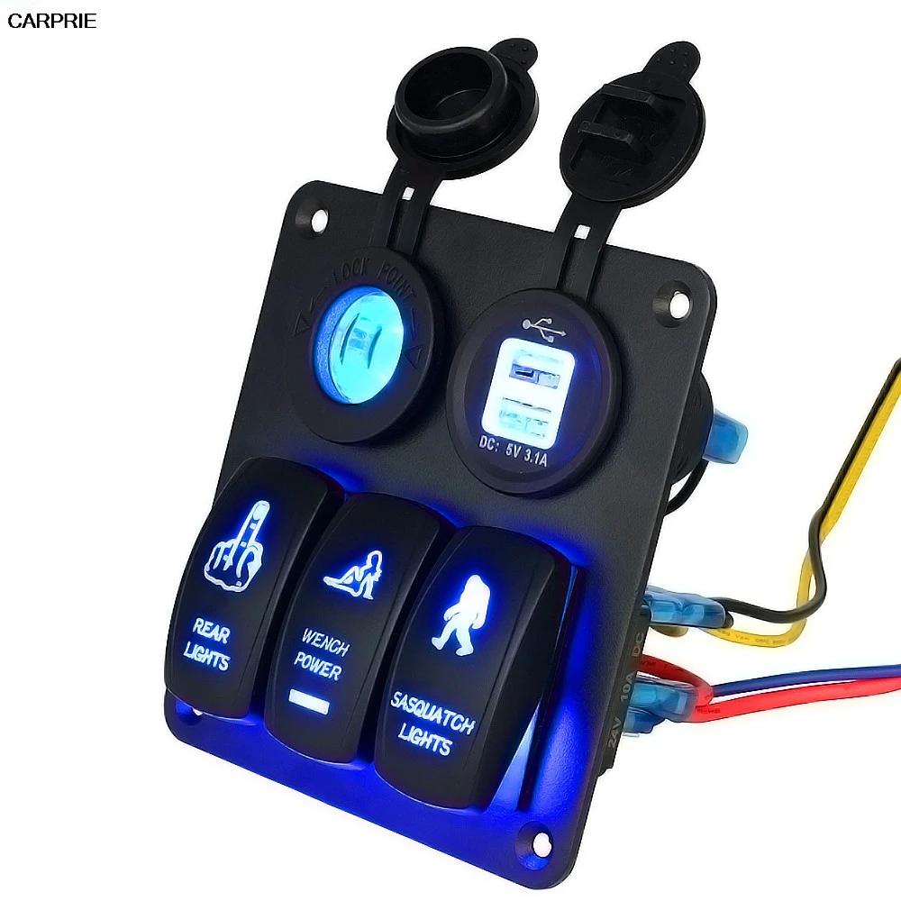 CARPRIE led Кулисный Переключатель проводка 5 банд водонепроницаемый авто лодка