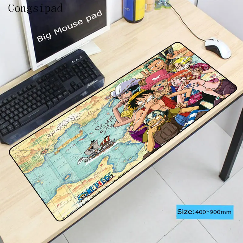 

Congsipad 90*40cm one piece gaming Lock Edge mouse pad large cartoon Anime rubber mouse pad Keyboard Mat TableMat For Dota2 CSGO