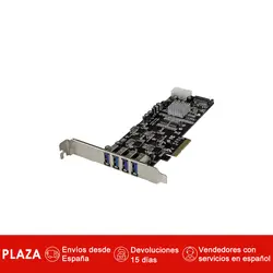 StarTech.com адаптер Tarjeta PCI Express PCI-E 4 пуертос USB 3,0 UASP 2 канала 5 Гбит/с алиментацион Molex SATA, PCIe, США