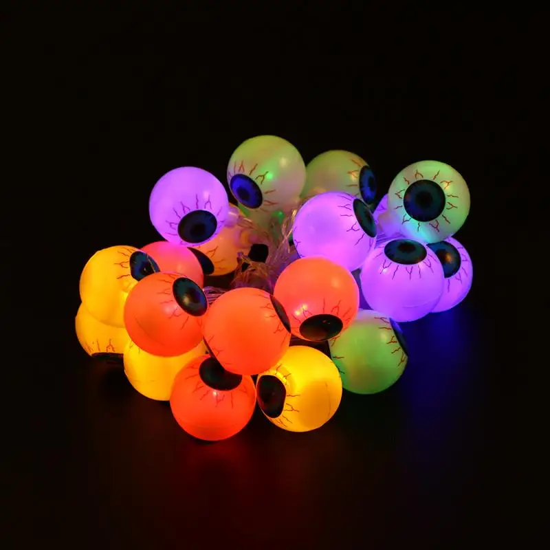 2 метра 20 LED Spooky Eyeball String Lights на батарейках страшные украшения Хэллоуин для дома