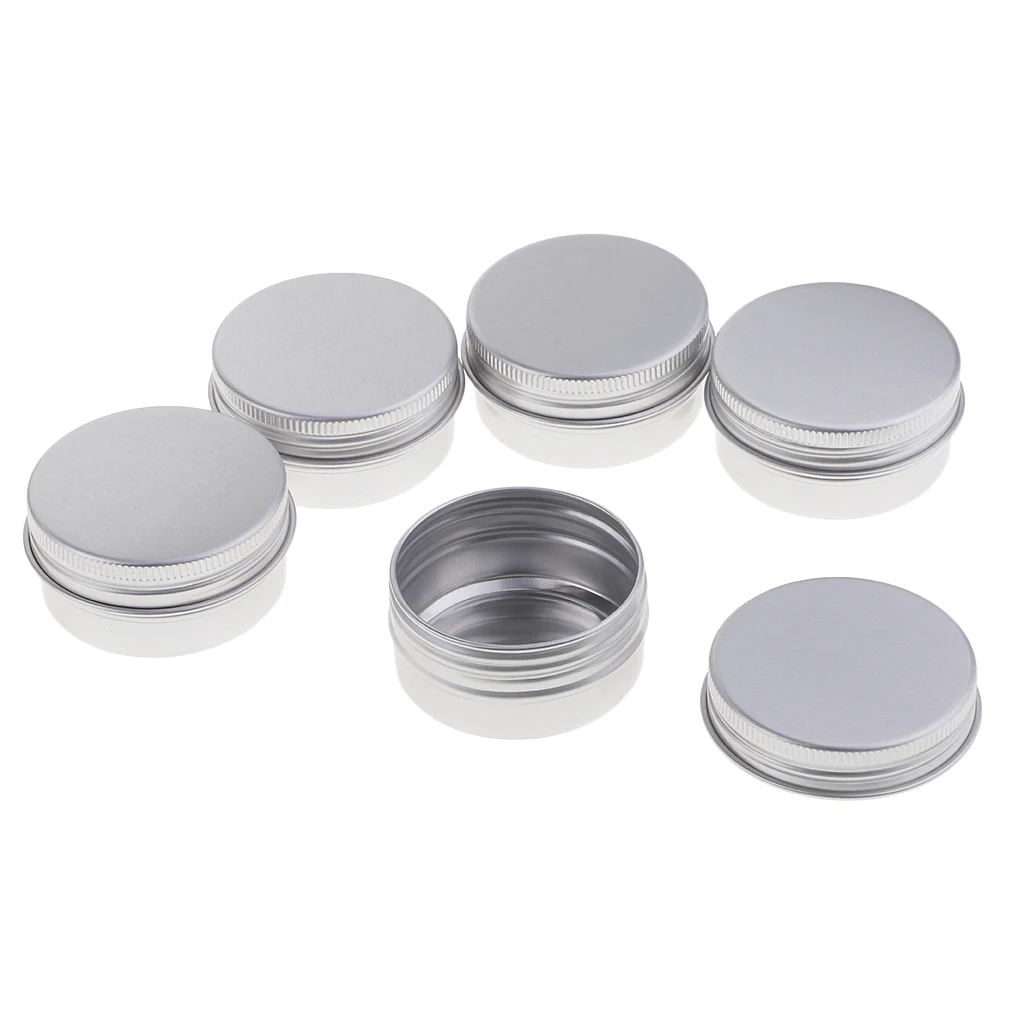 5pcs 30-120ml Balm Boxes Cosmetic Case Cream Make Up Pot Lip Jar Tin Aluminum Container Box Bin Bins