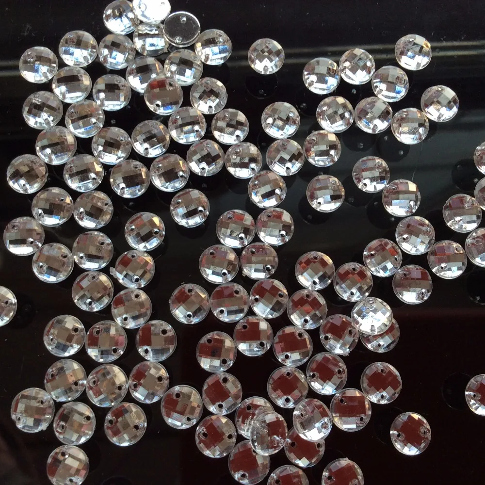 Diy Best Quality Rhinestones Round Acrylic New Product 500pcs 8mm Delicate Small Crystal White