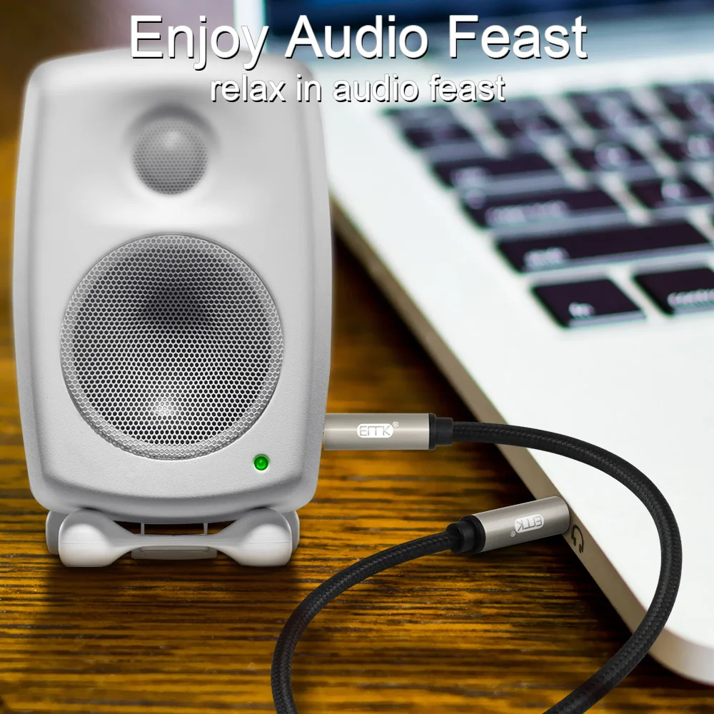 EMK 3.5 Jack Audio Cable Jack 3.5mm Car Aux Cable for iPod Huawei p20 lite Headphones Speaker MP3 3.5 mm jack AUX Cord Cable