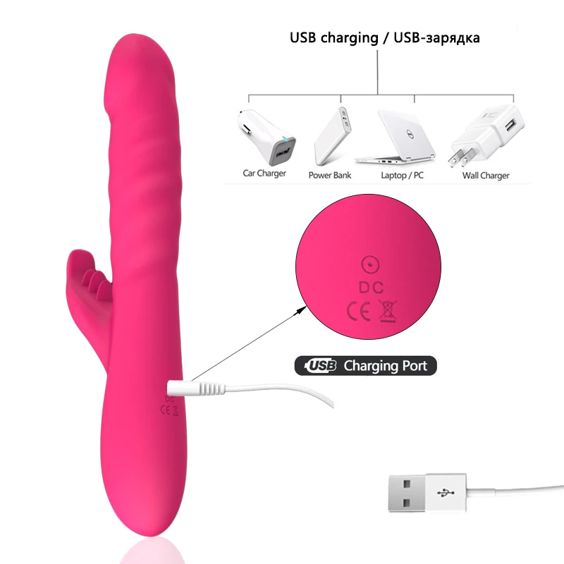 Dilatador realista de empuje para mujeres vibrador Dual 10 velocidades Clitoris estimulación G punt