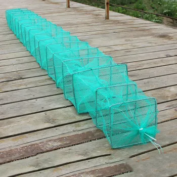 

Hot Sale Shrimp Cage Fishing Net Catcher Trap Foldable Portable For Crab Crayfish Lobster DX88