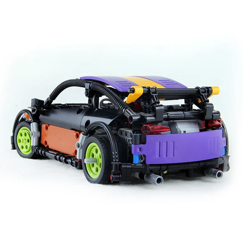 Дешево 640 шт совместимы со строительным блоком Technic MOC 6604 хэтчбек тип RC модель автомобиля строительные блоки кирпичи игрушки