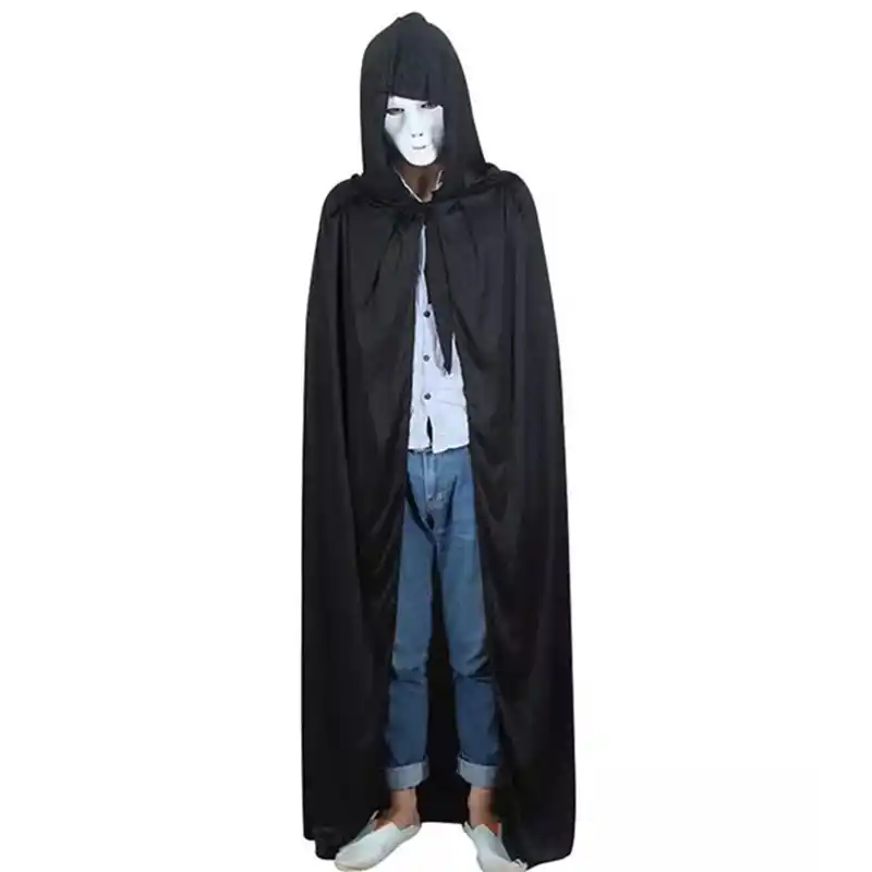 hooded cape witch adult unisex devil robe floor length cosplay